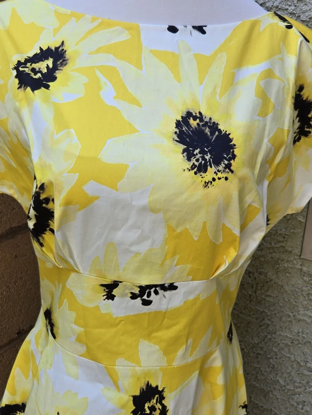 Kate Spade Sunny Daisy Fiorella Yellow Fit-and-Flare Dress NWT